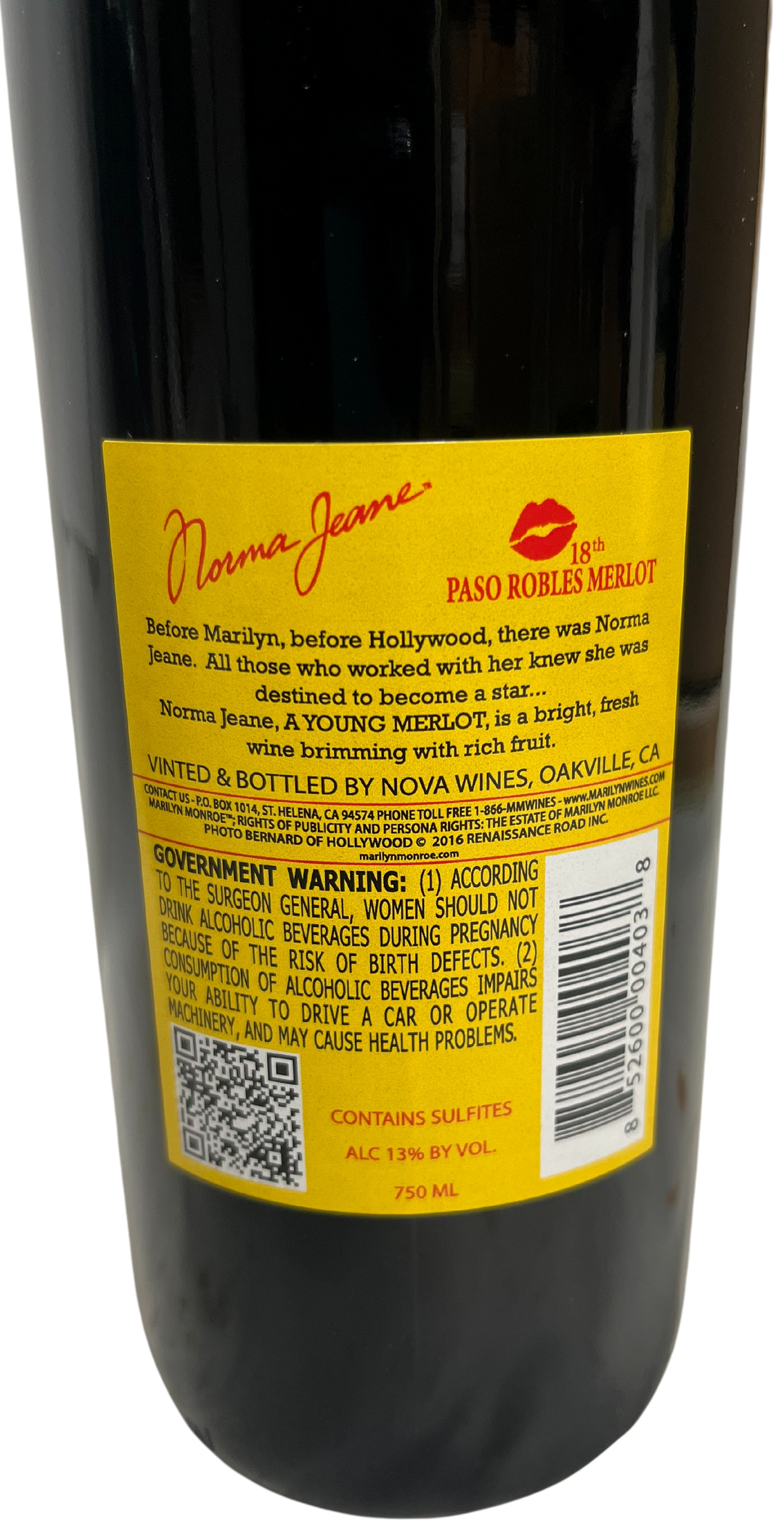 2015 Norma Jeane Merlot Napa Valley