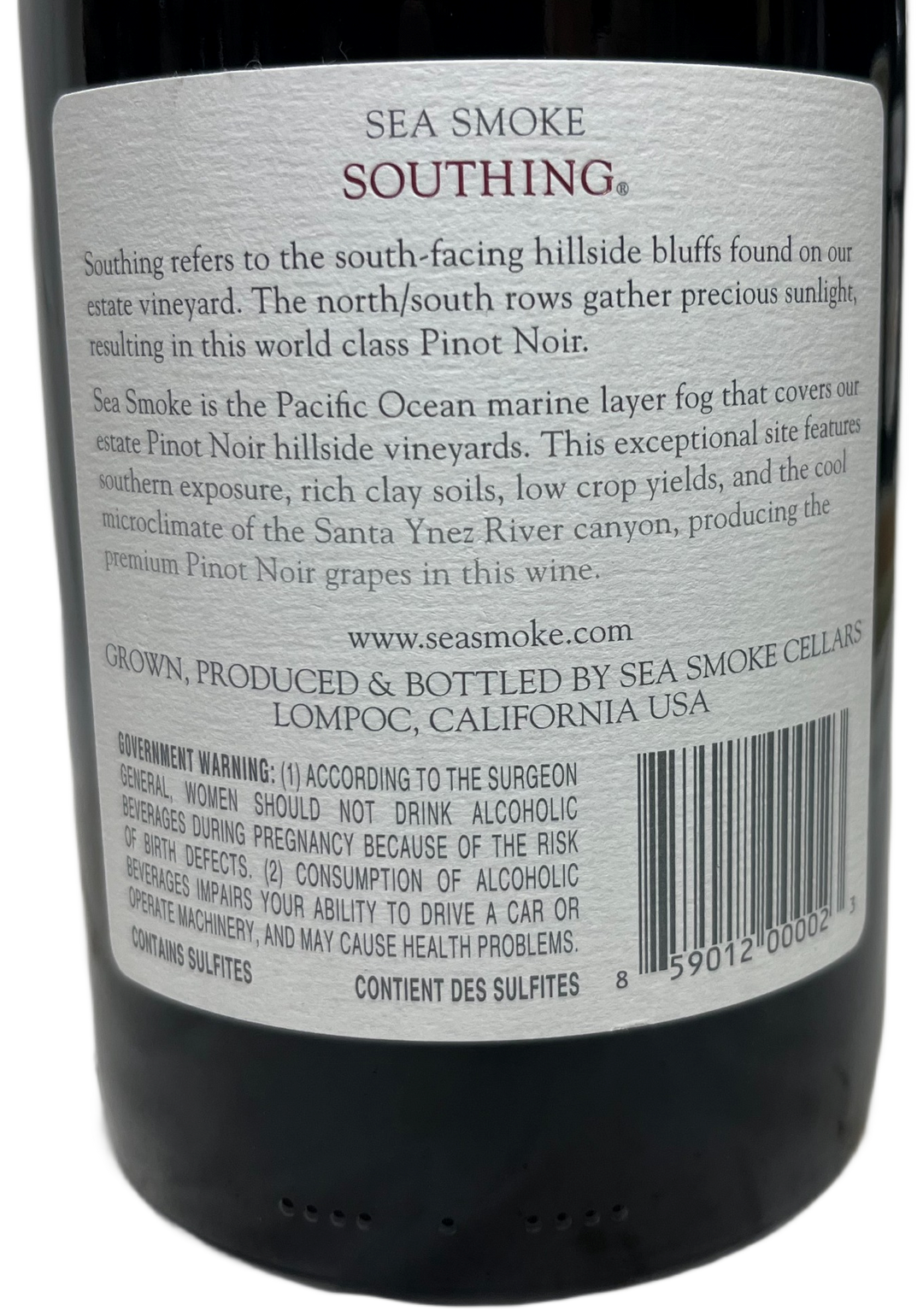 2012 Sea Smoke Southing Pinot Noir