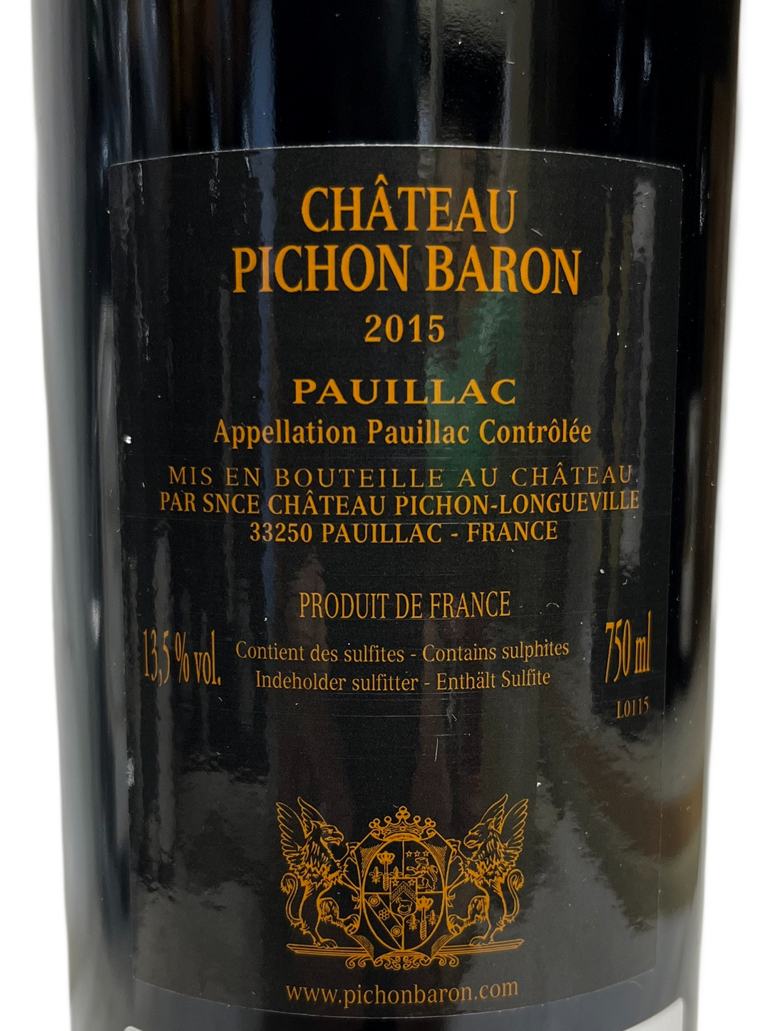 2015 Pichon Baron Pauillac