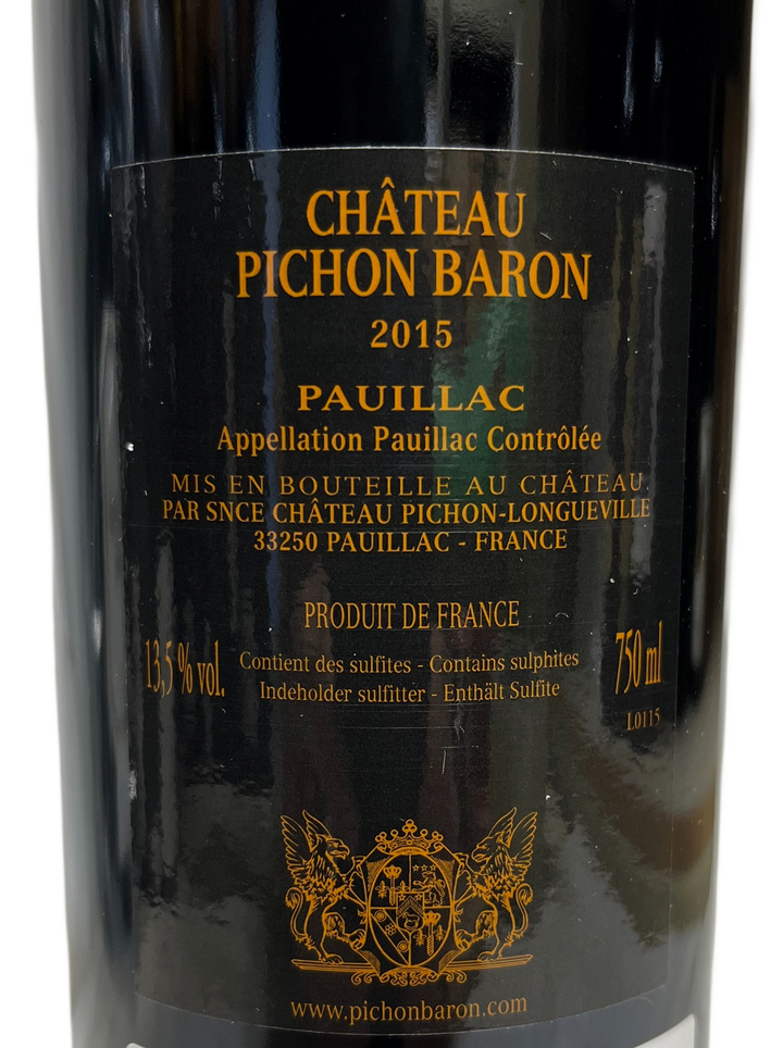 2015 Pichon Baron Pauillac