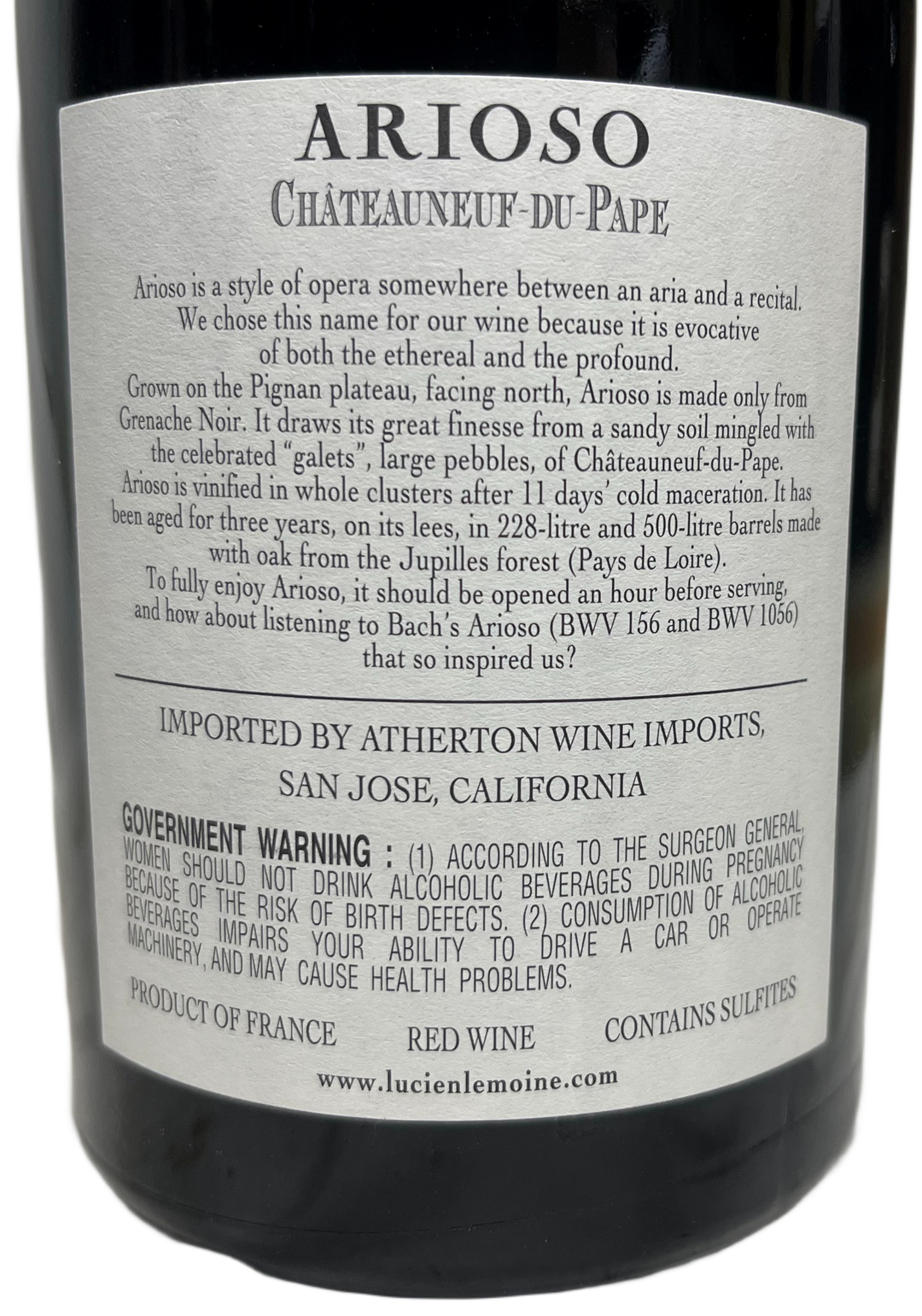 2011 Rotem & Mounir Saouma Chateauneuf du Pape Arioso Rouge