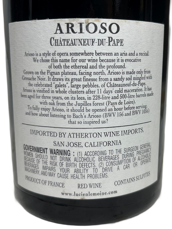 2012 Rotem & Mounir Saouma Chateauneuf du Pape Arioso Rouge