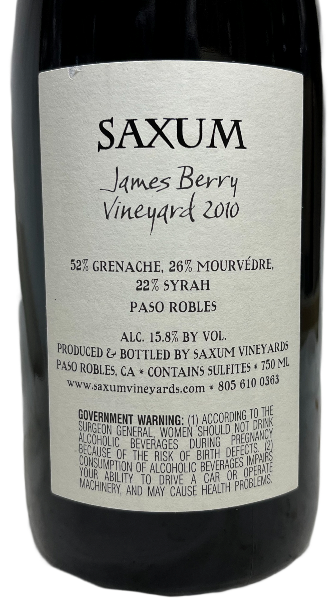 2010 Saxum James Berry Vineyard Proprietary Red