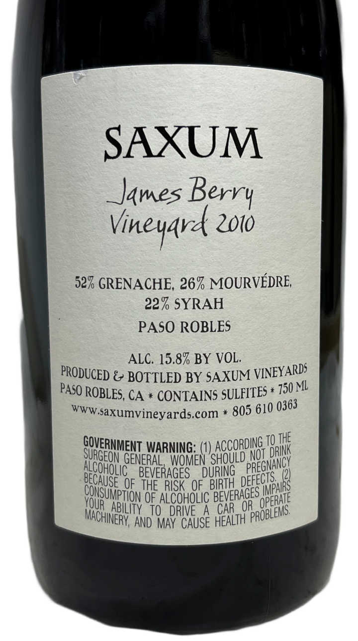 2010 Saxum James Berry Vineyard Proprietary Red