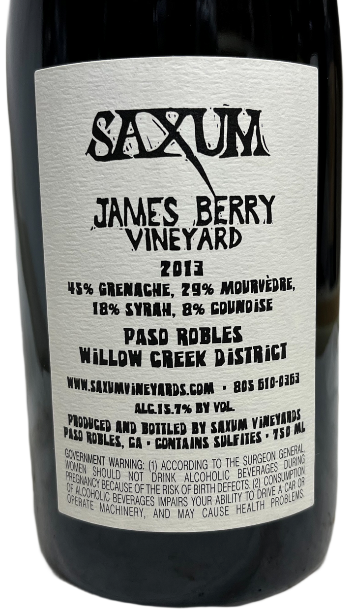 2013 Saxum James Berry Vineyard Proprietary Red