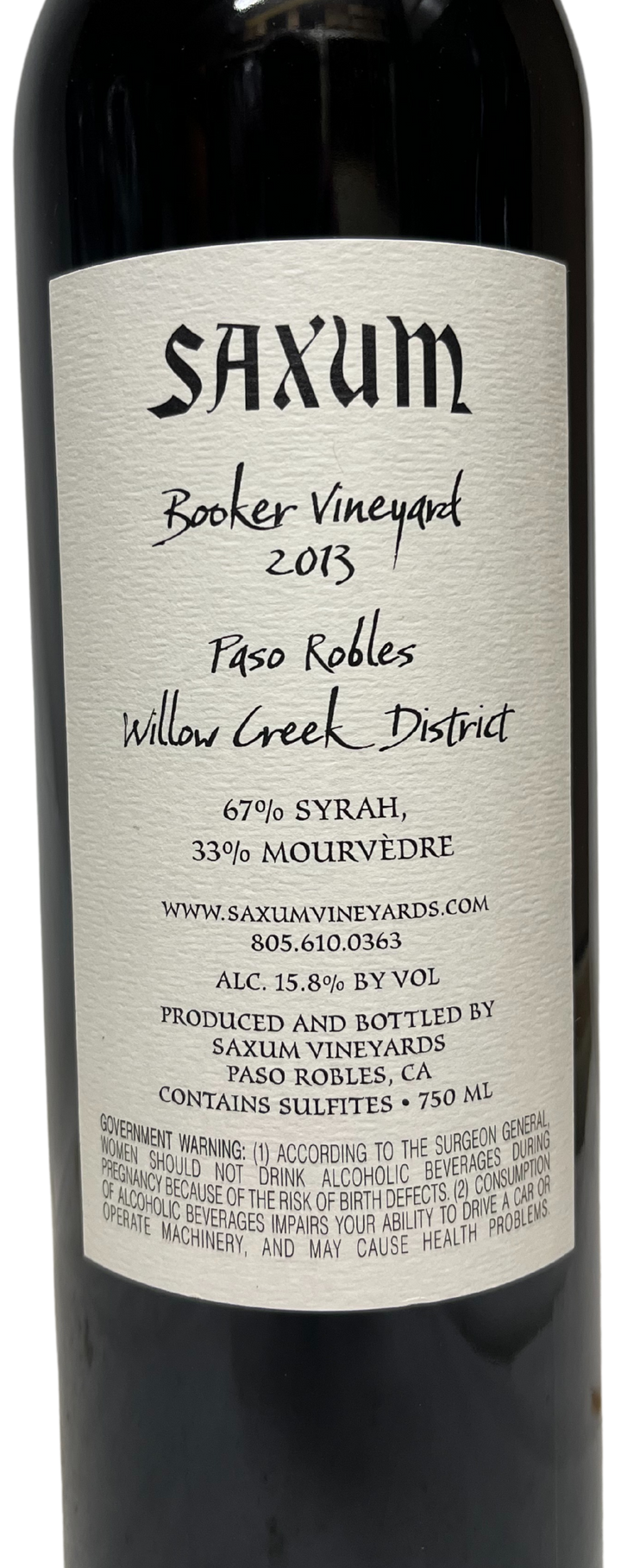 2013 Saxum Booker Vineyard Proprietary Red