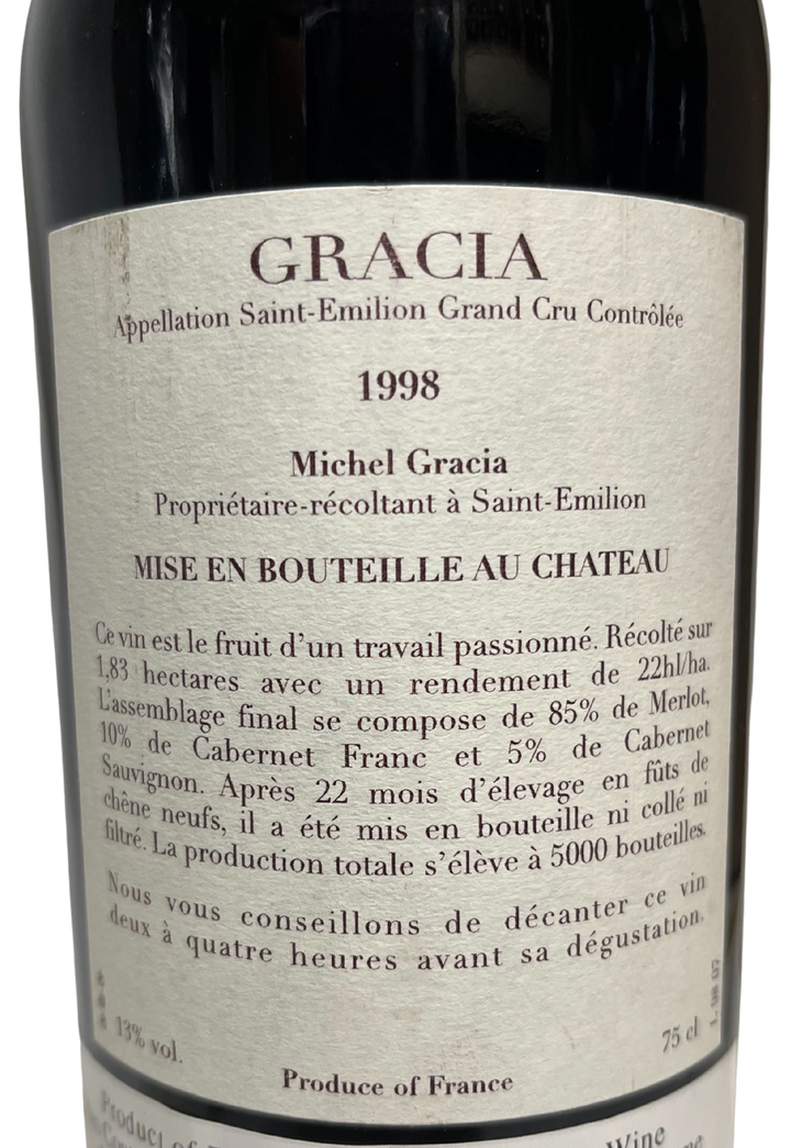 1998 Gracia St Emilion
