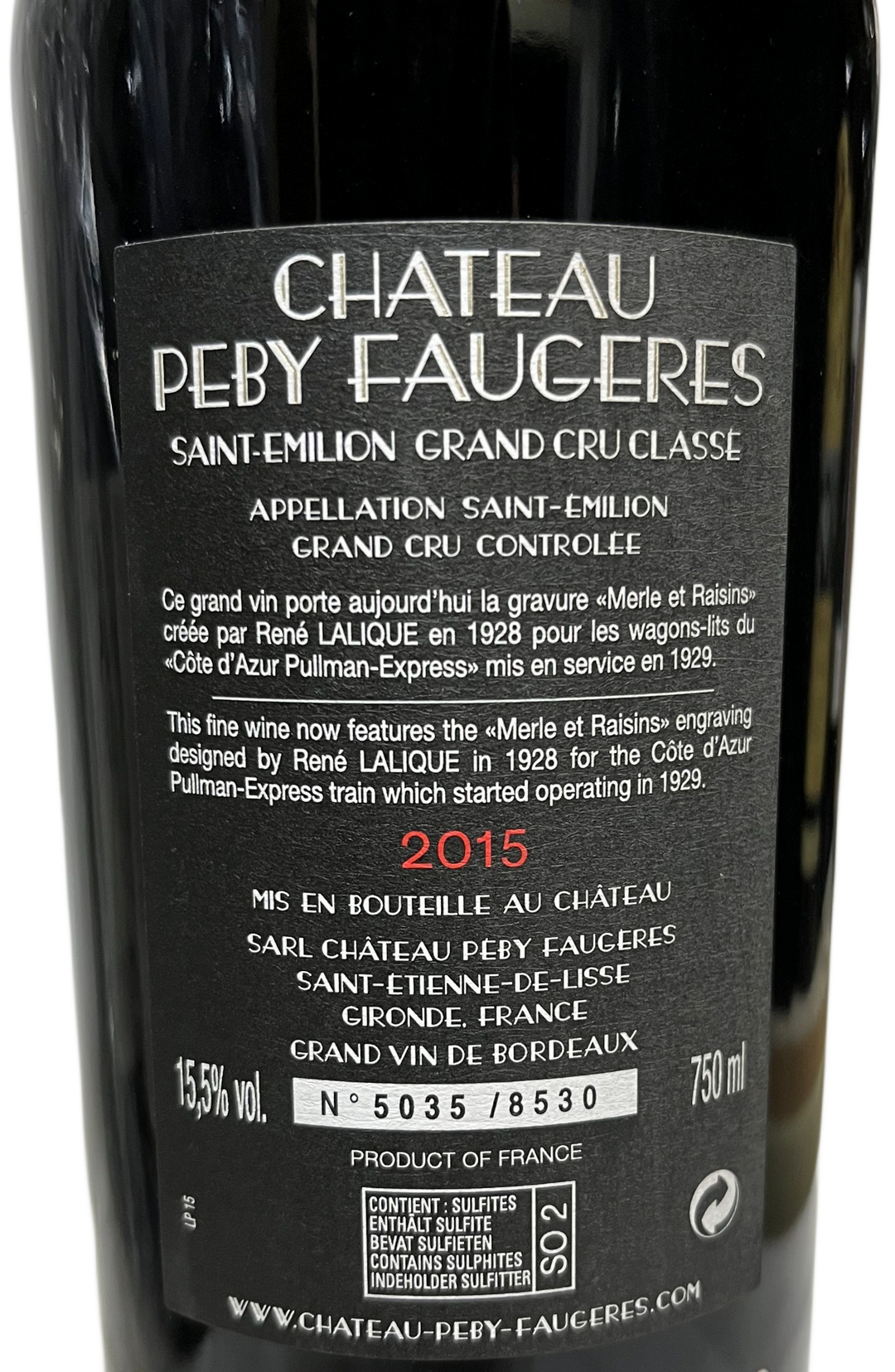2015 Peby Faugeres St Emilion