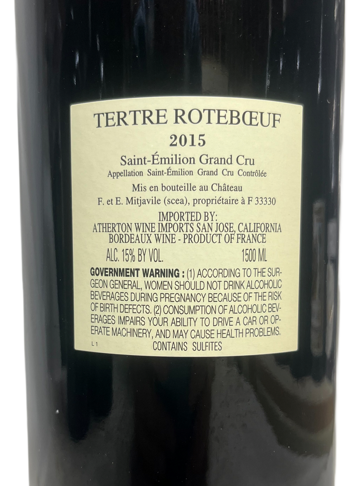 2015 Le Tertre Roteboeuf St Emilion