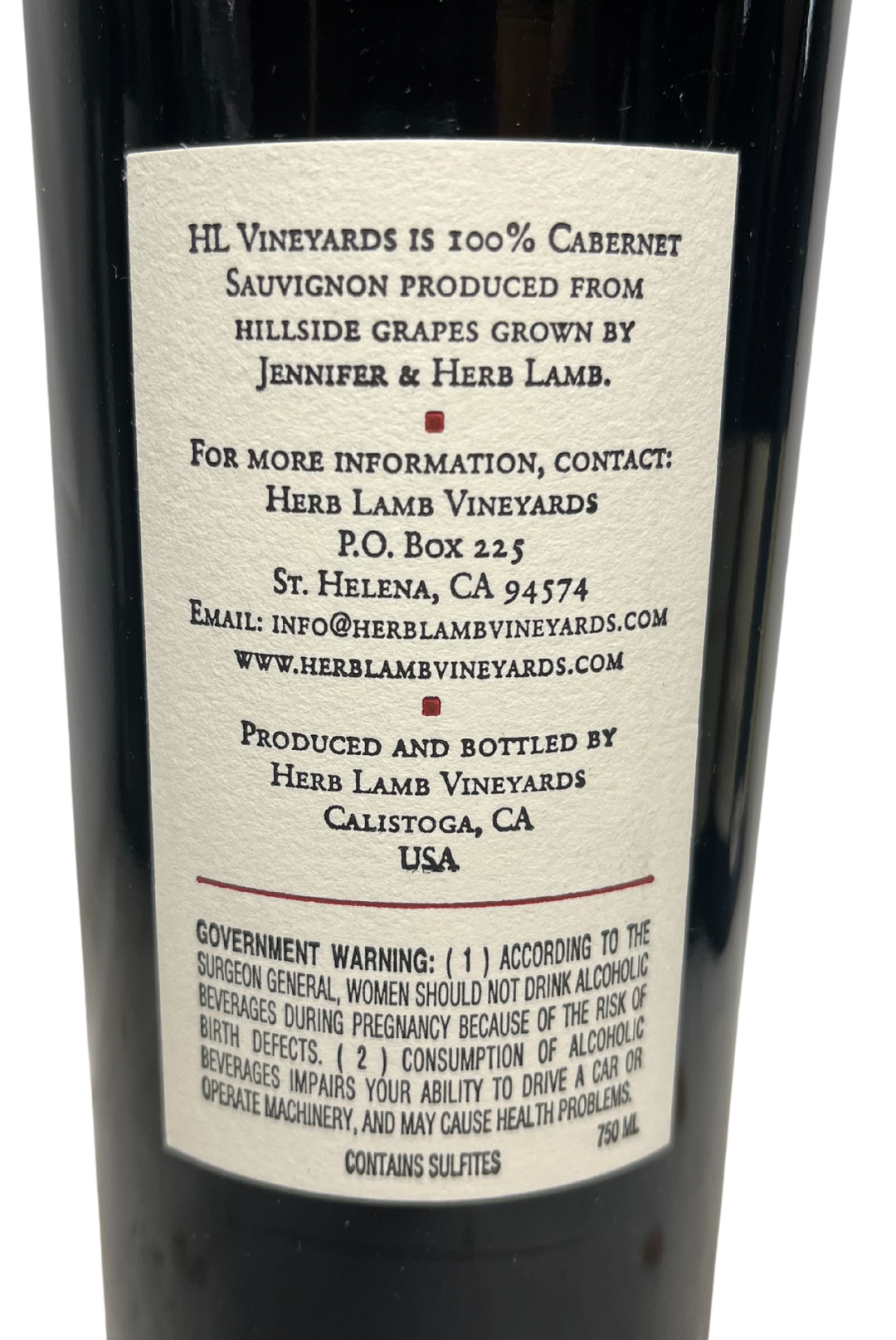 2010 Herb Lamb Vineyard Cabernet
