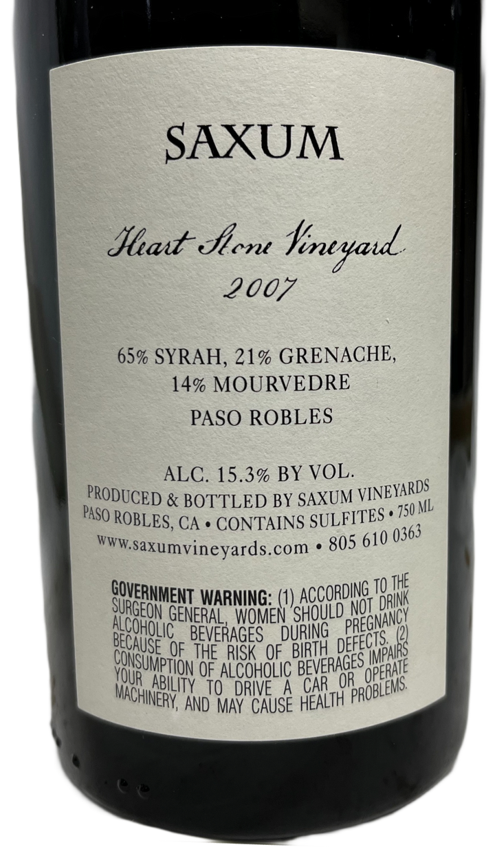 2007 Saxum Heart Stone Vineyard Proprietary Red