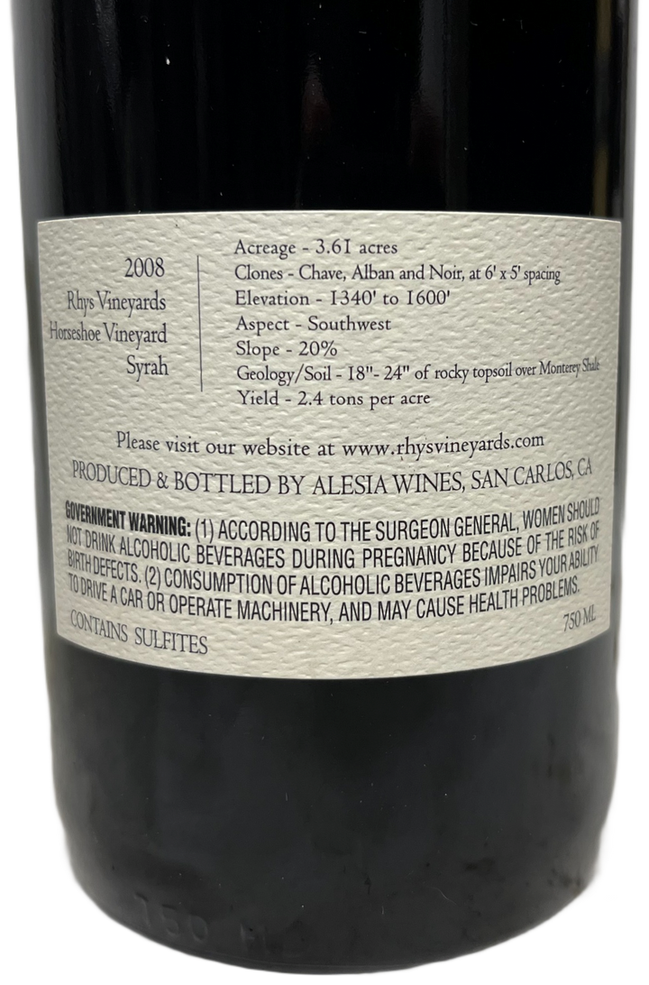 2008 Rhys Vineyards Horseshoe Vineyard Syrah