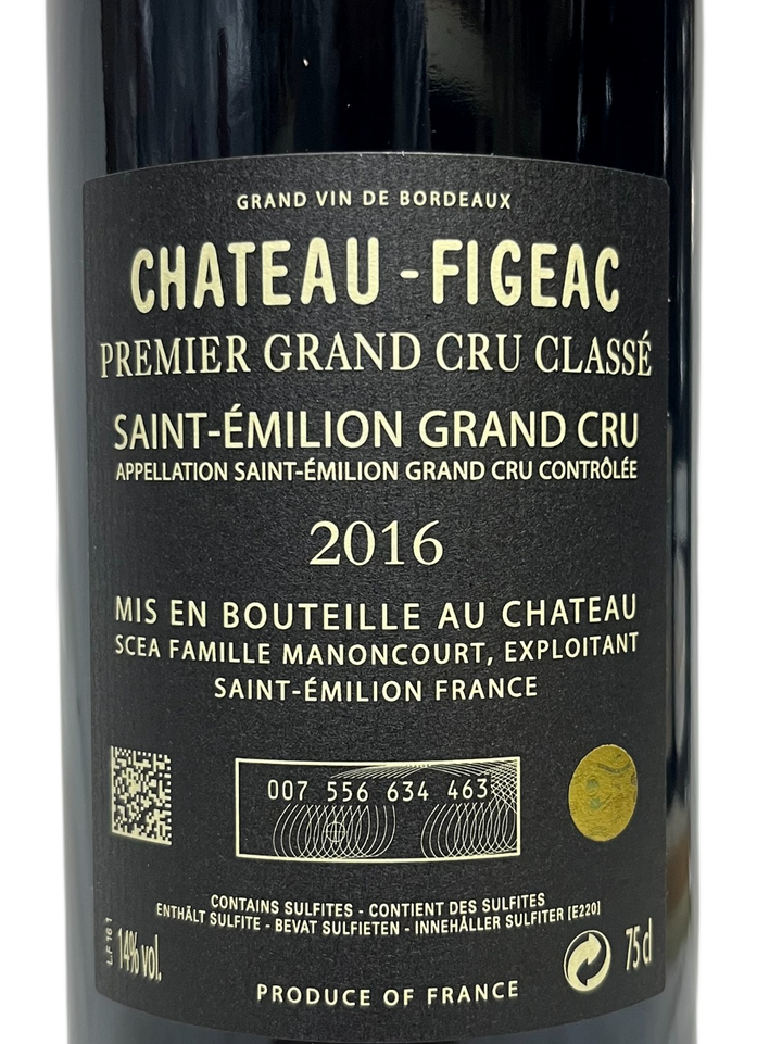 2016 Figeac St Emilion
