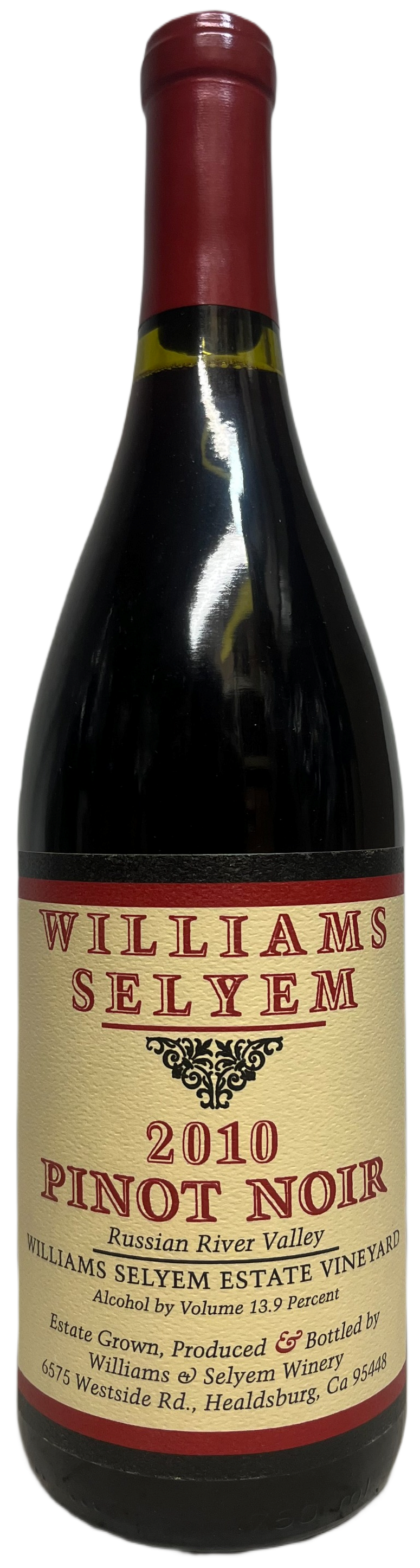 2010 Williams Selyem Estate Vineyard Pinot Noir