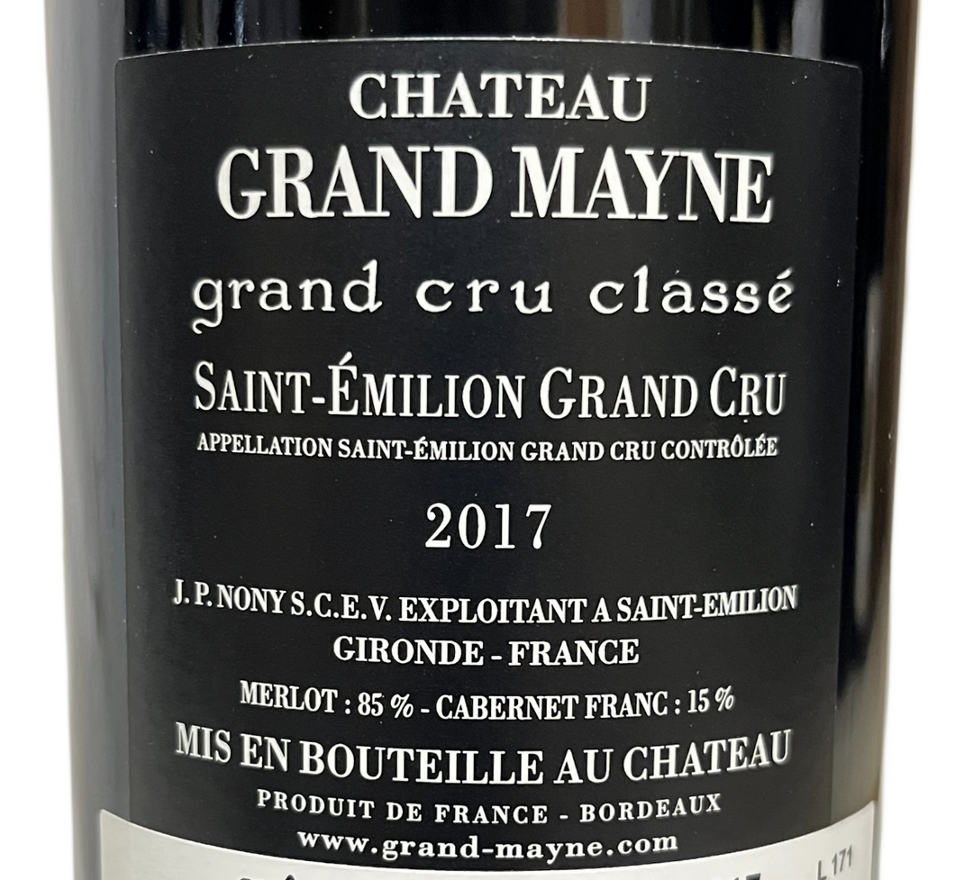 2017 Grand Mayne St Emilion