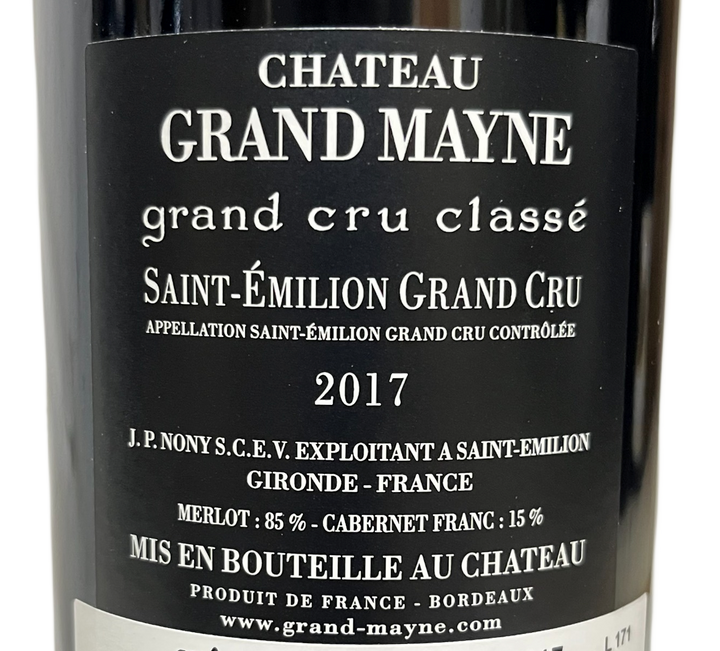 2017 Grand Mayne St Emilion