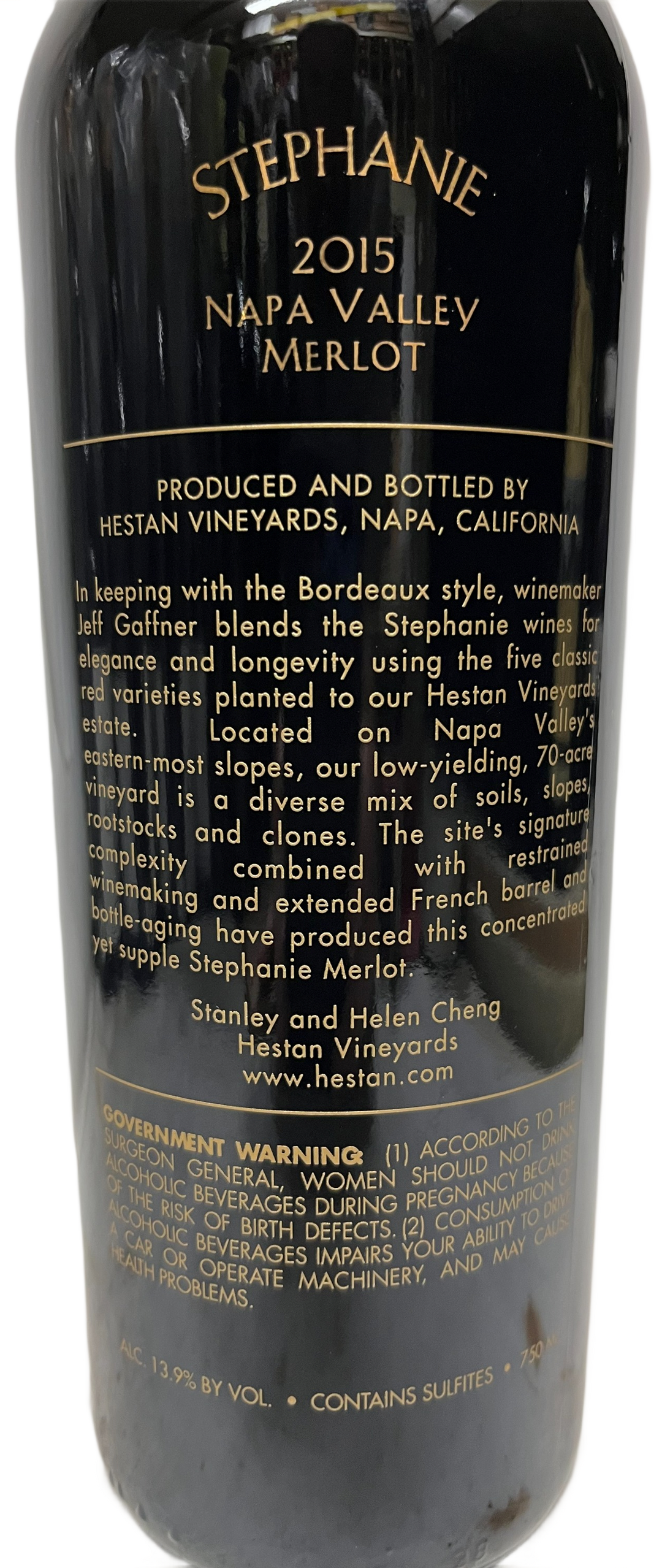 2015 Hestan Vineyards Stephanie Merlot