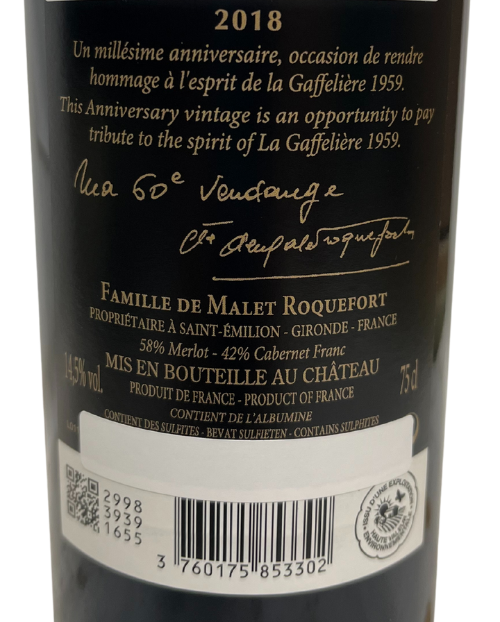 2018 La Gaffeliere St Emilion