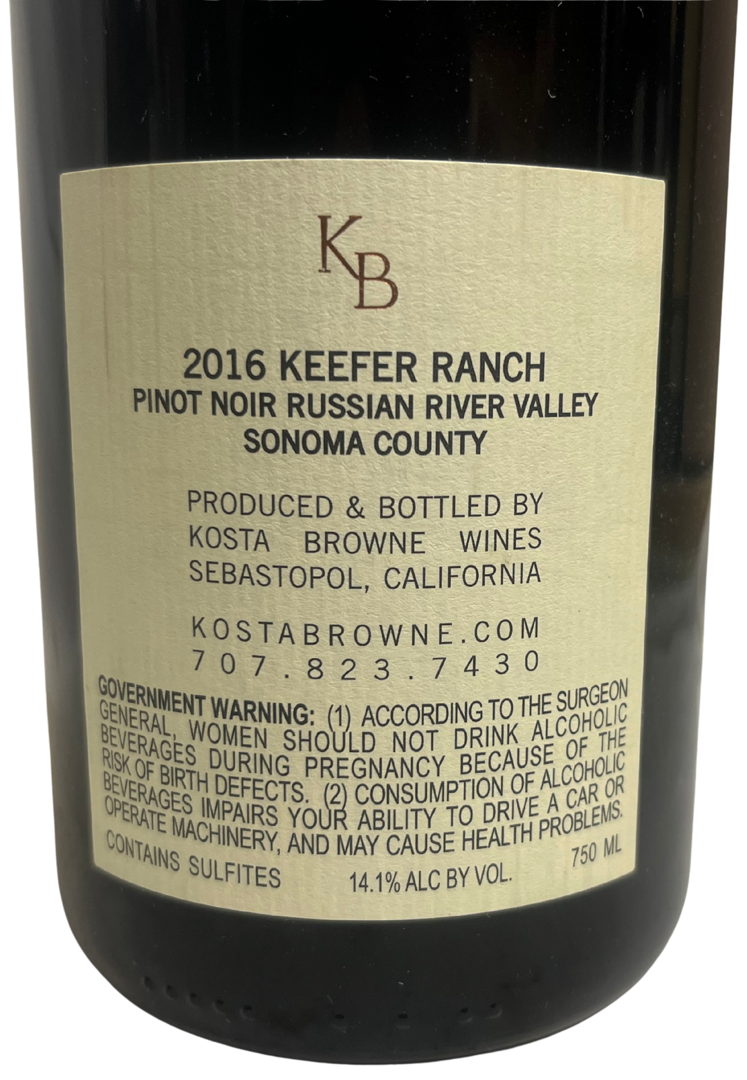 2016 Kosta Browne Keefer Vineyard Pinot Noir