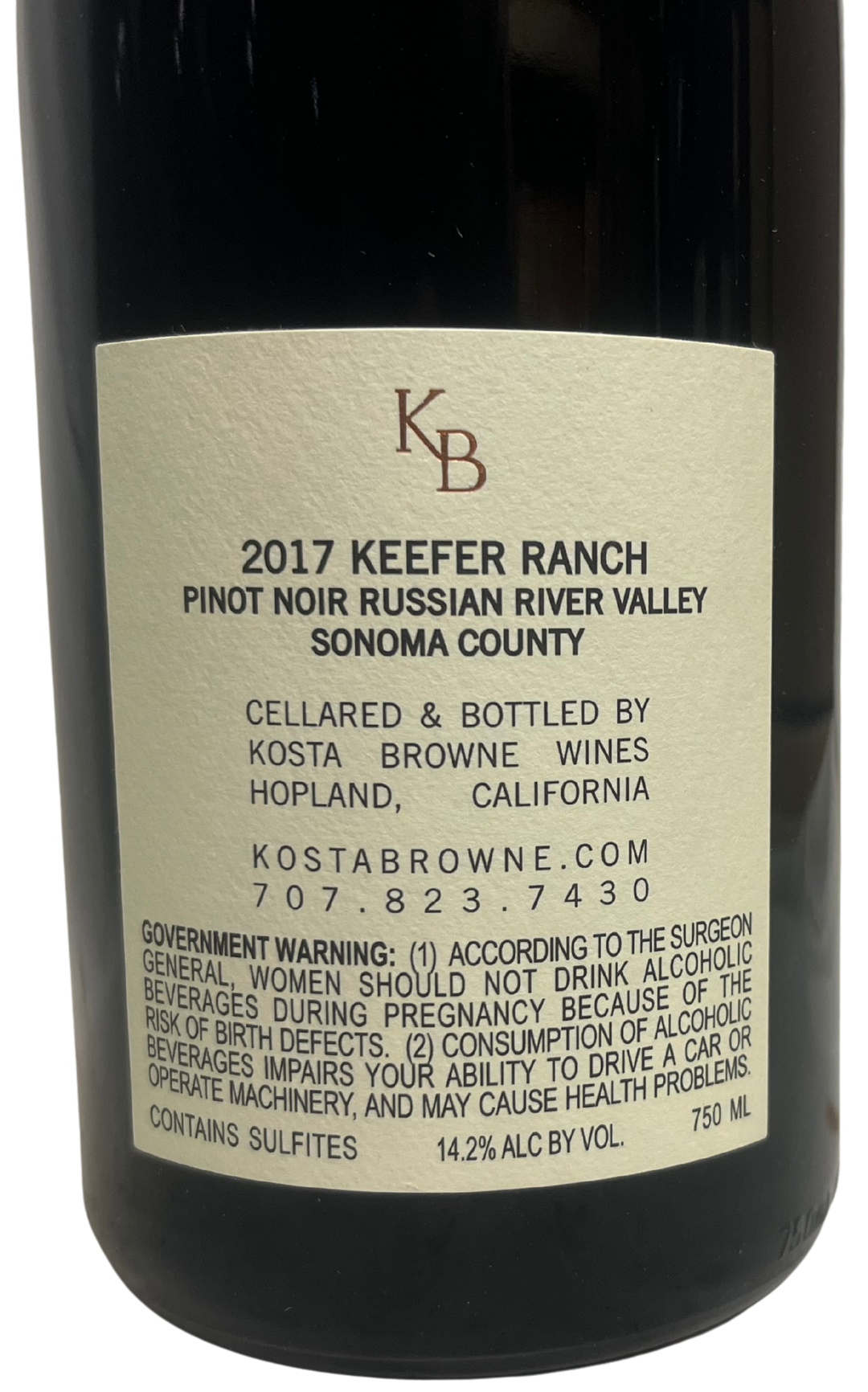 2017 Kosta Browne Keefer Vineyard Pinot Noir