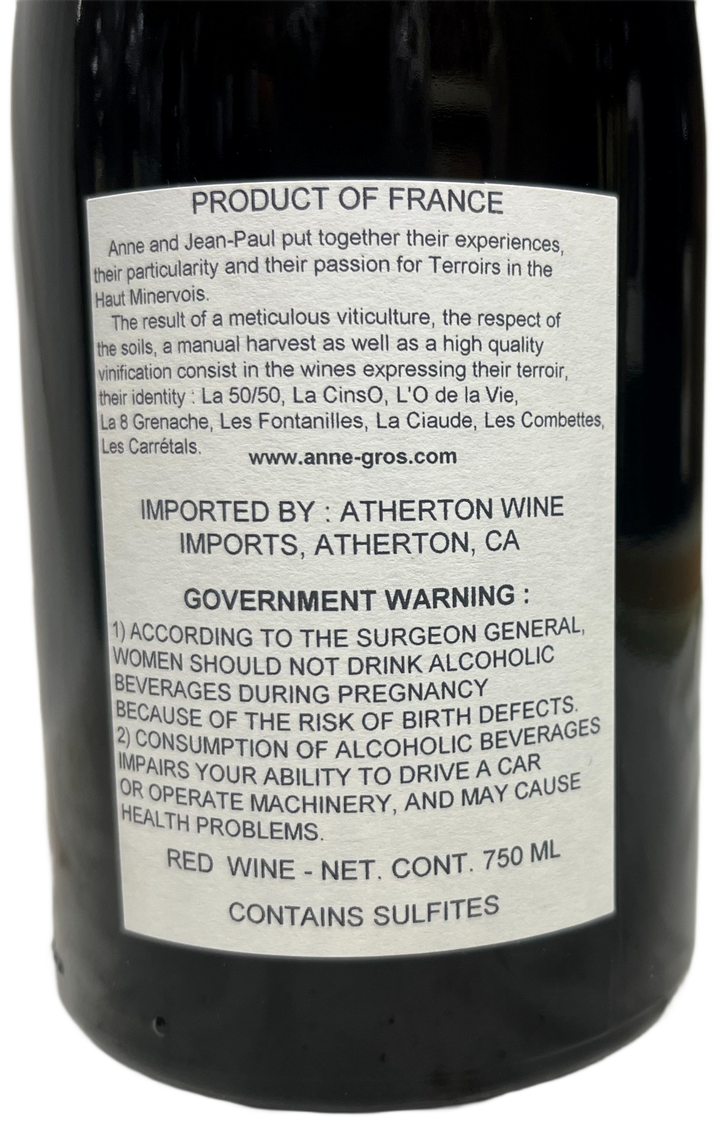 2016 Anne Gros ET Jean Paul Tollot Minervois LA 50/50