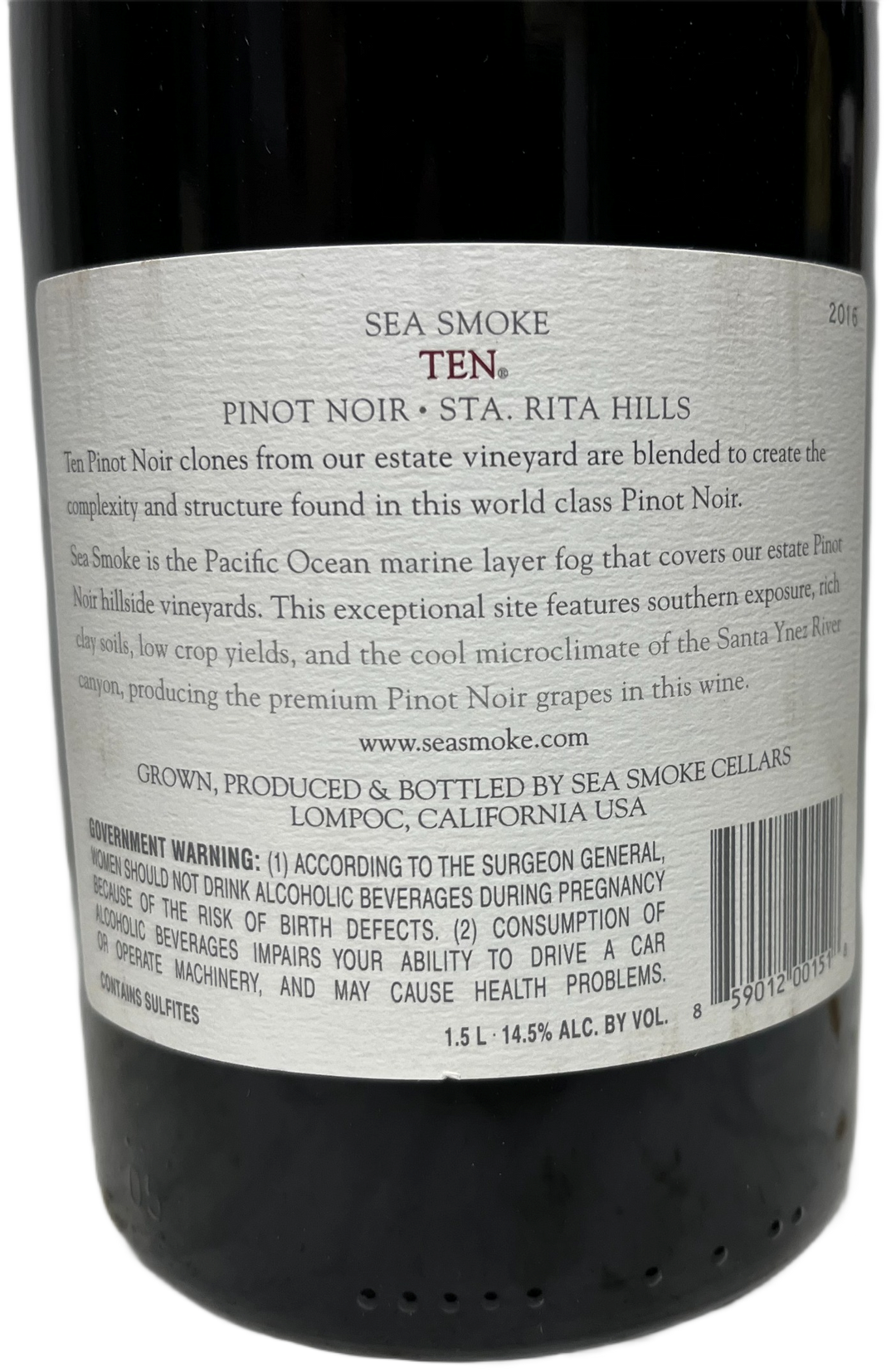 2016 Sea Smoke Ten Pinot Noir
