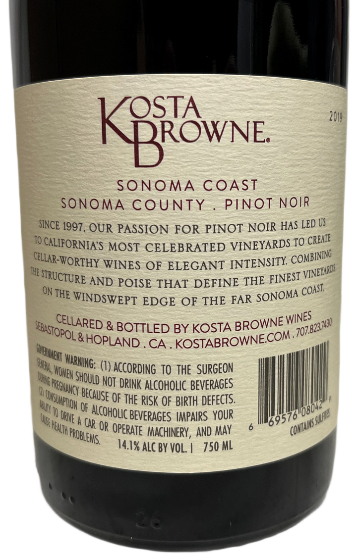 2019 Kosta Browne Sonoma Coast Pinot Noir