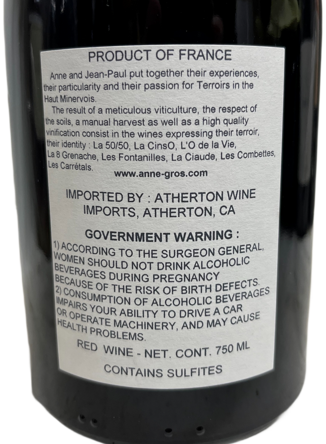 2018 Anne Gros ET Jean Paul Tollot IGP Pays d'Herault La Grenache 8