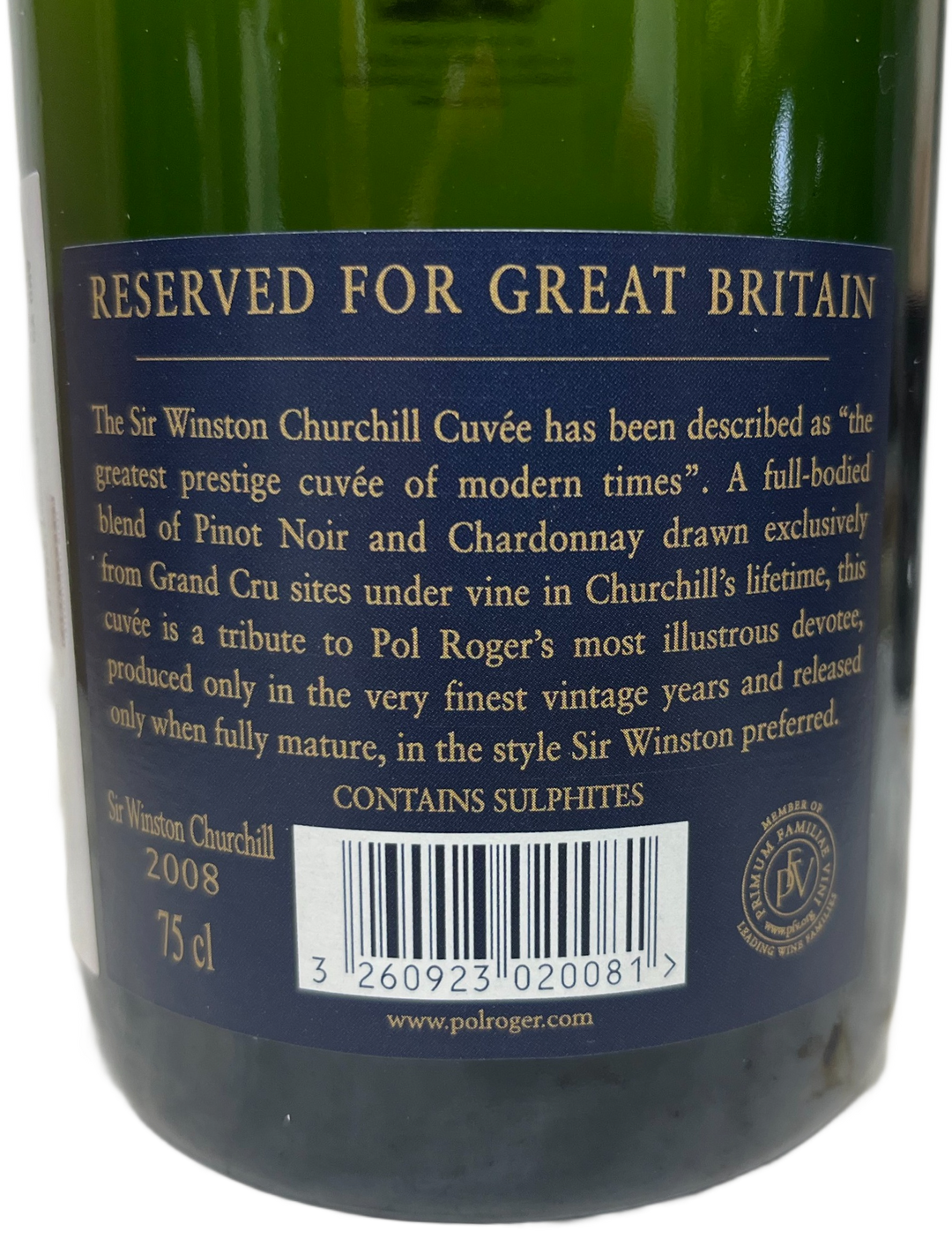 2008 Pol Roger Brut Champagne Cuvee Sir Winston Churchill