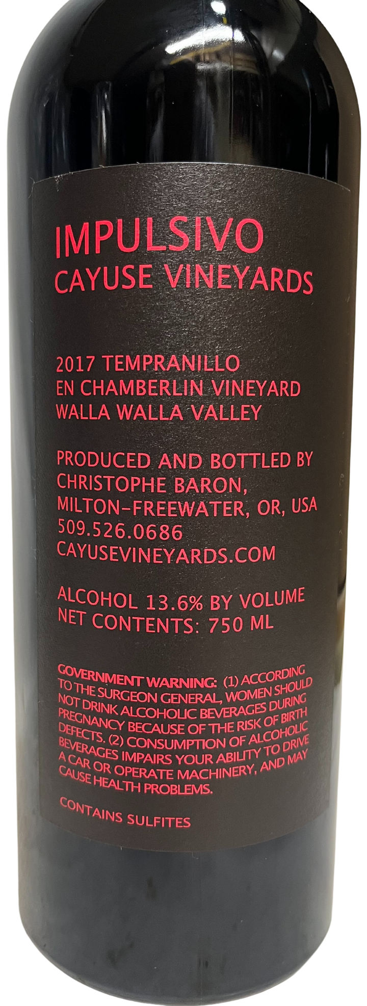 2017 Cayuse Impulsivo Tempranillo