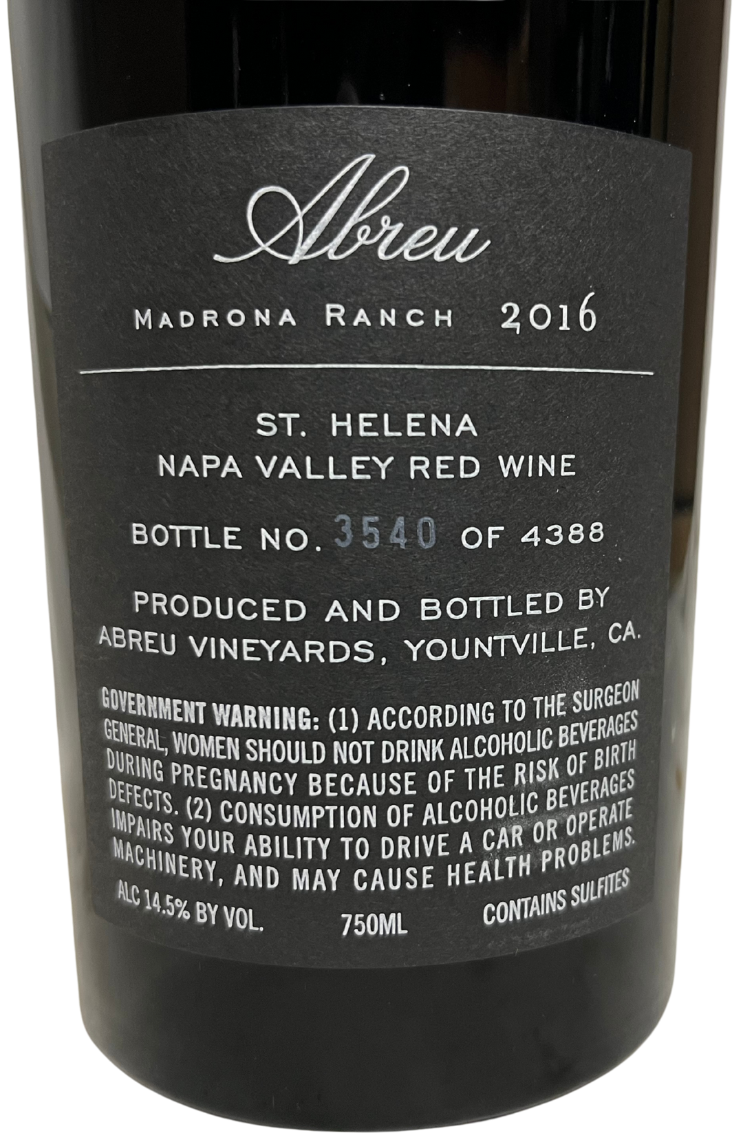 2016 Abreu Madrona Ranch Cabernet