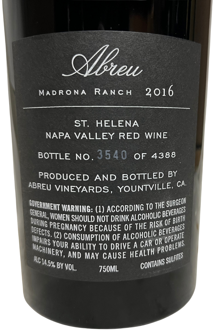 2016 Abreu Madrona Ranch Cabernet