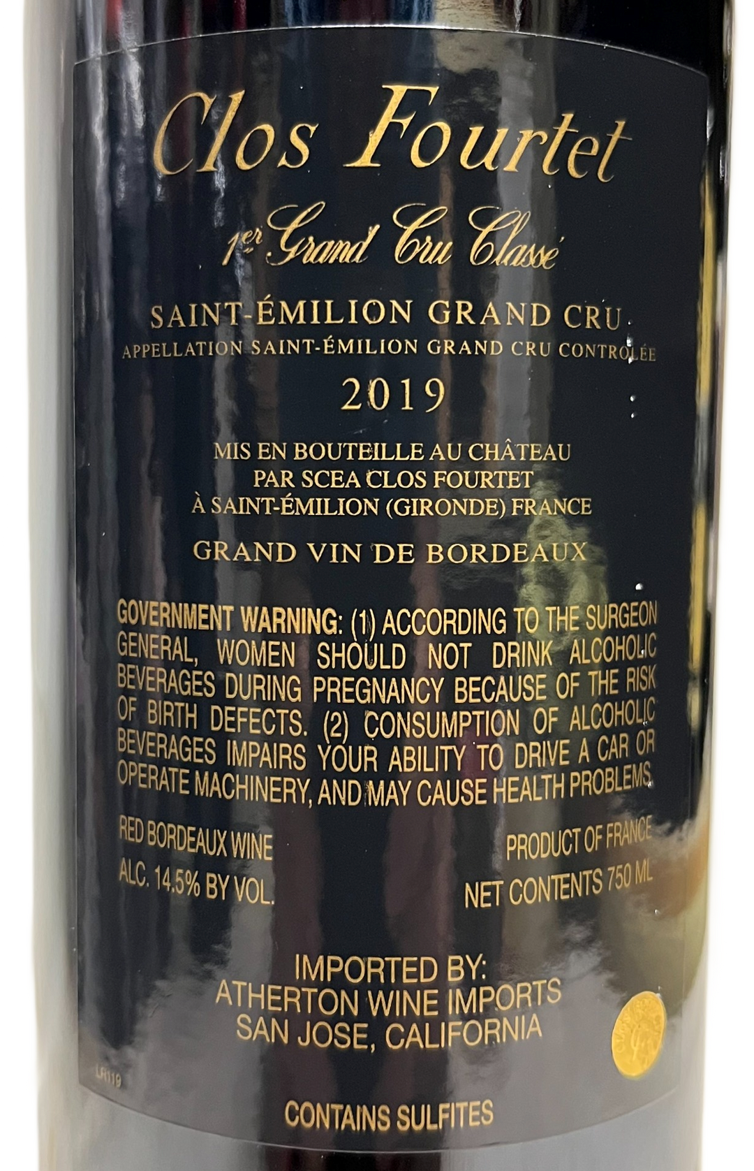 2019 Clos Fourtet St Emilion