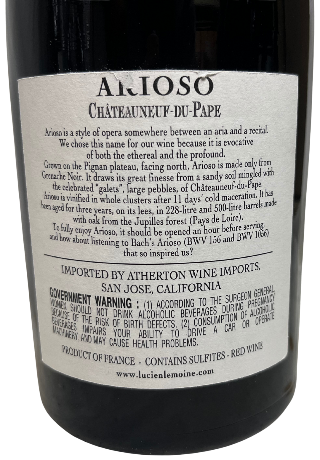 2016 Rotem & Mounir Saouma Chateauneuf du Pape Arioso Rouge