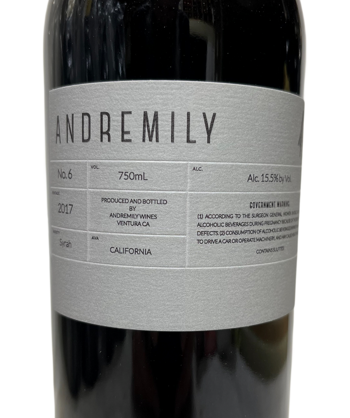 2017 Andremily No 6 Syrah