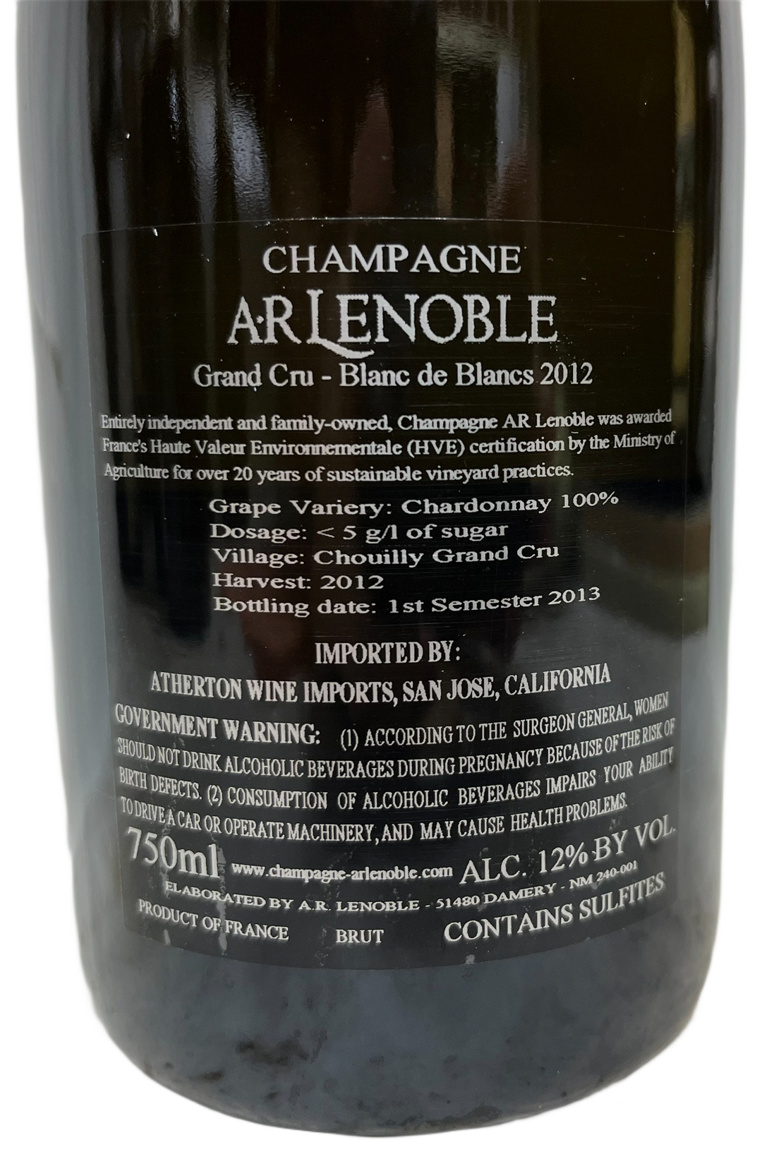 2012 AR Lenoble Champagne Grand Cru Blanc de Blancs
