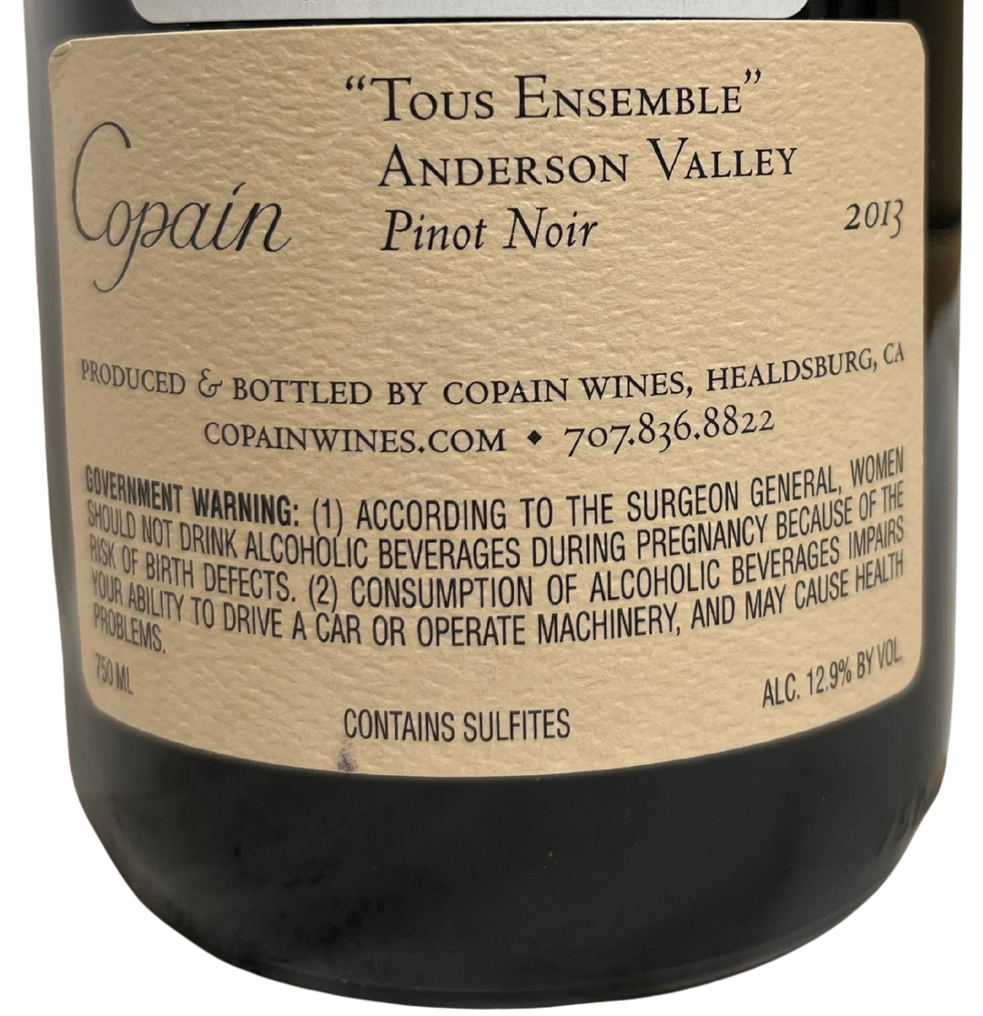 2013 Copain Wines Tous Ensemble Pinot Noir