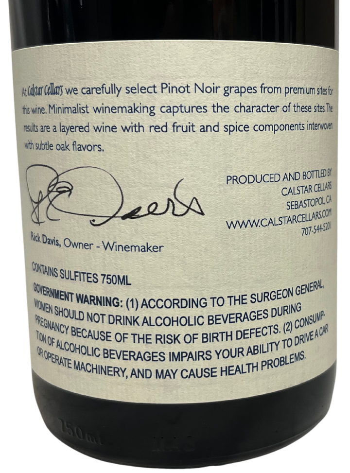 2016 Calstar Cellars Russian River Valley Pinot Noir