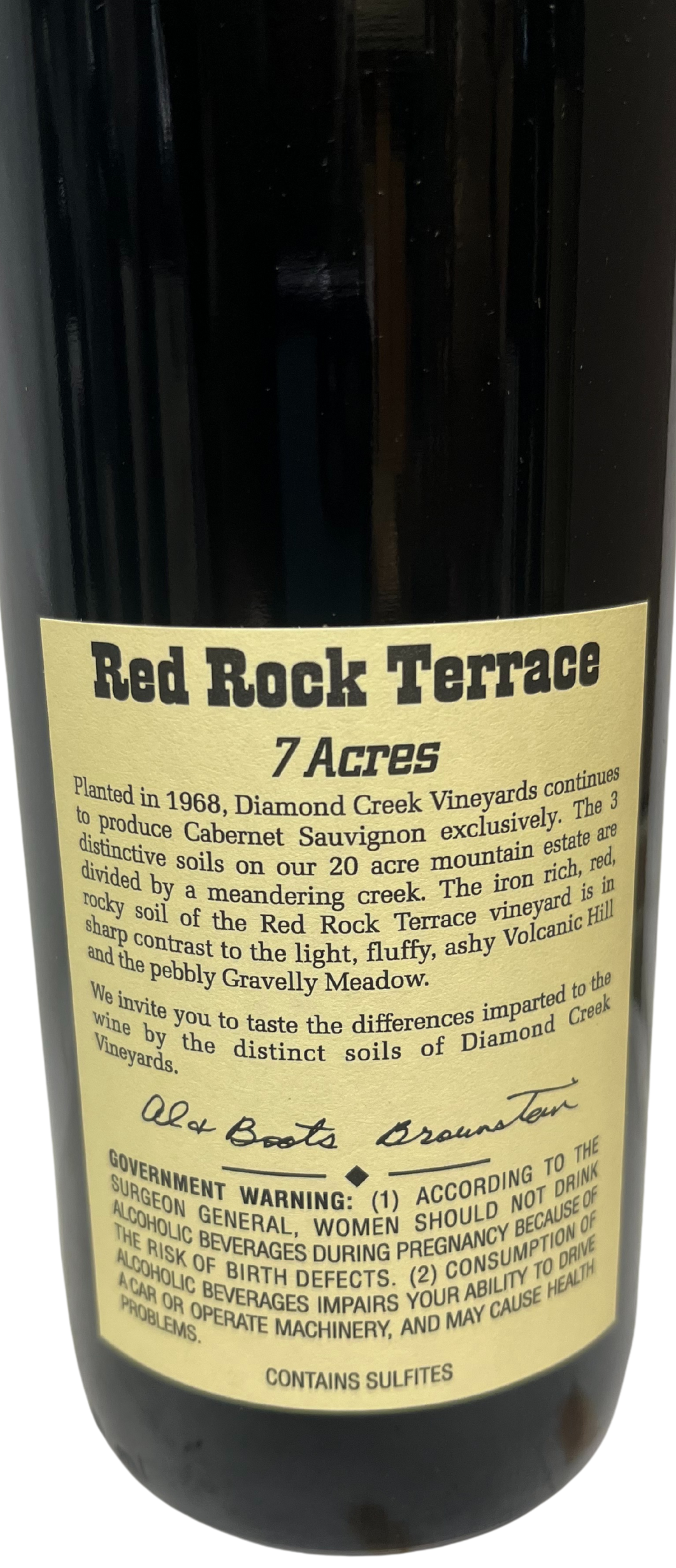 2007 Diamond Creek Napa Valley Red Rock Terrace Cabernet Sauvignon