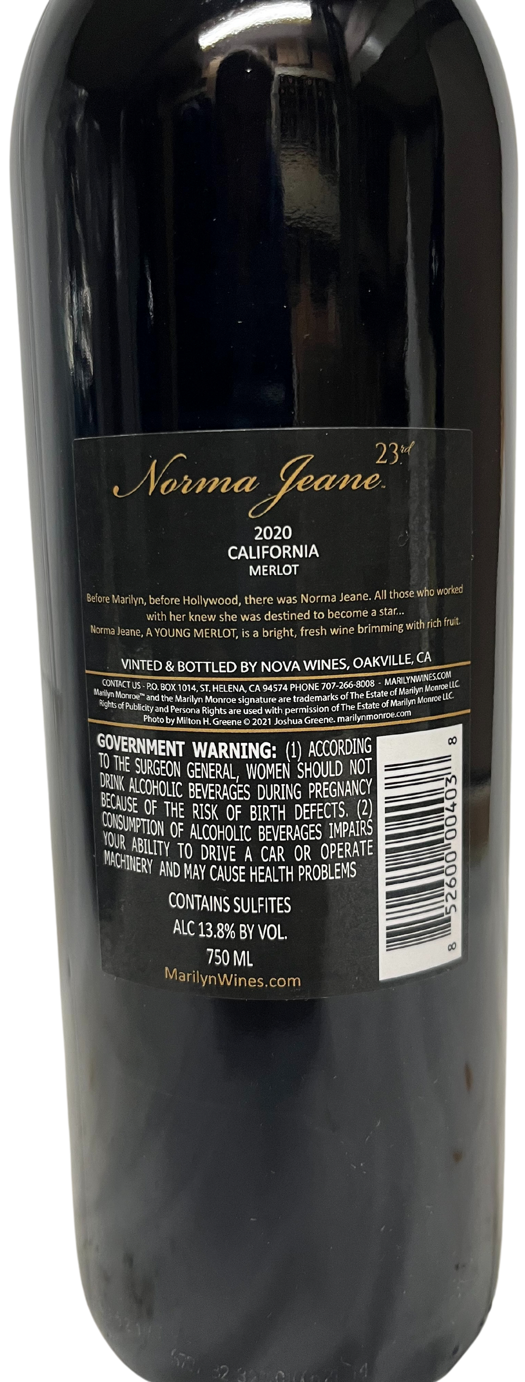 2020 Norma Jeane Merlot Napa Valley