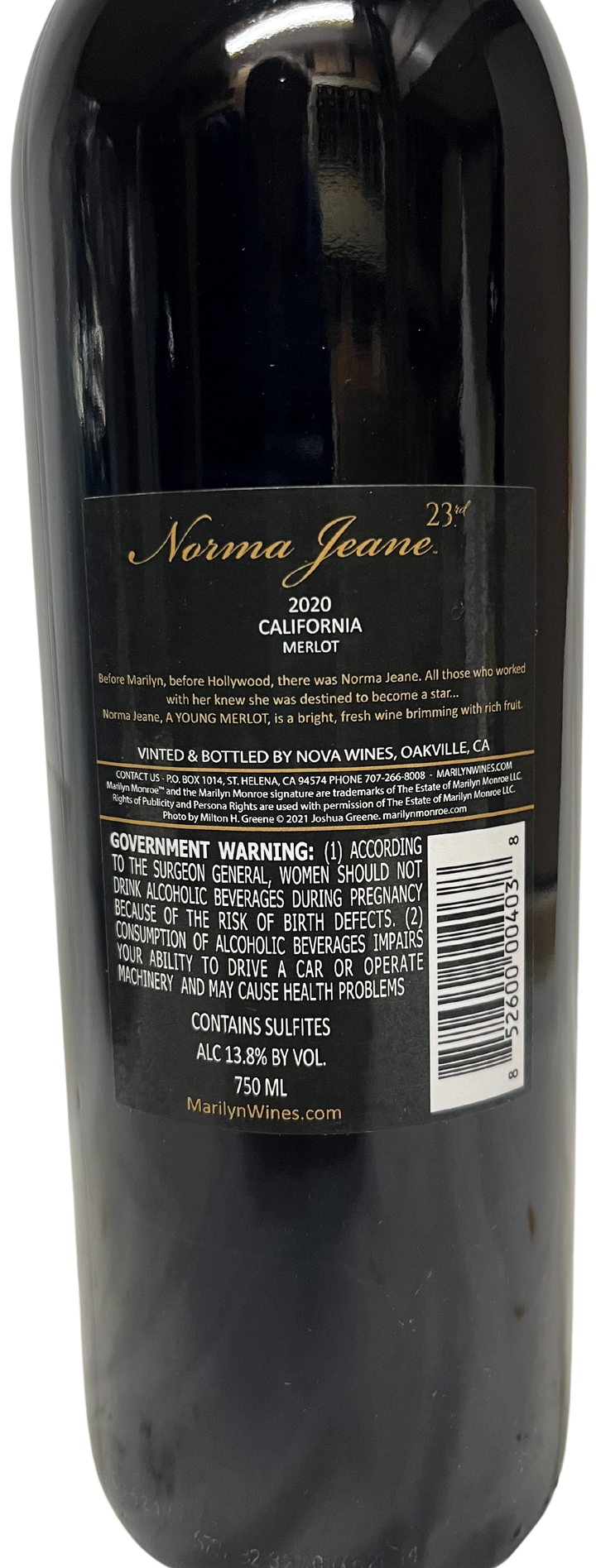 2020 Norma Jeane Merlot Napa Valley