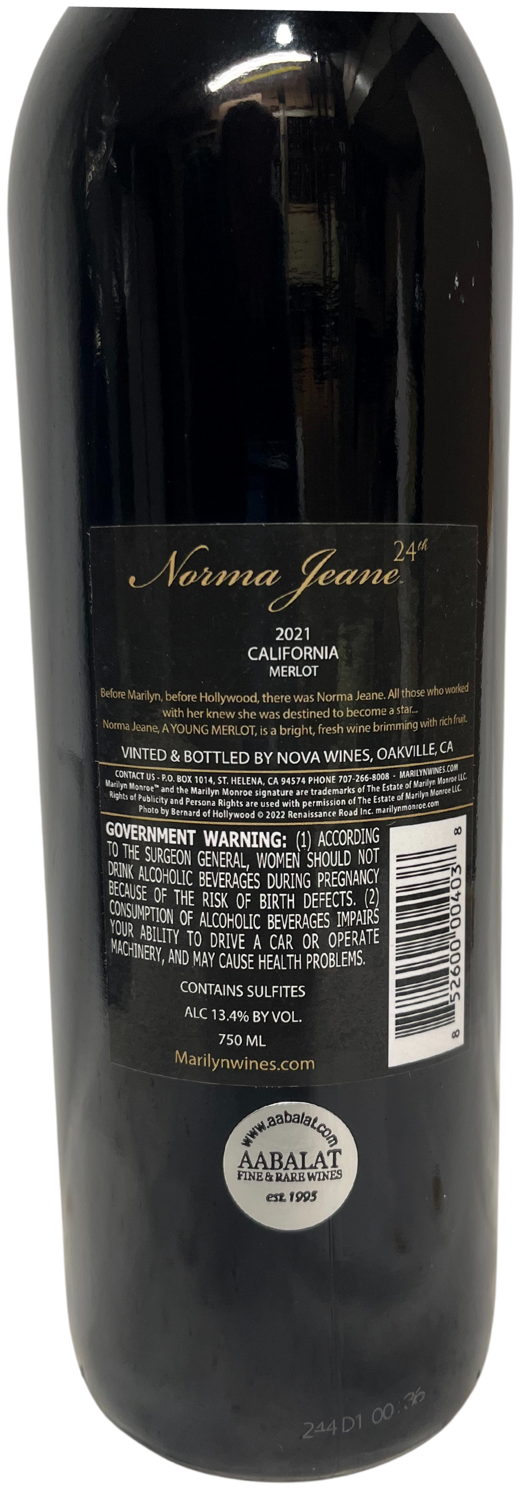 2021 Norma Jeane Merlot Napa Valley