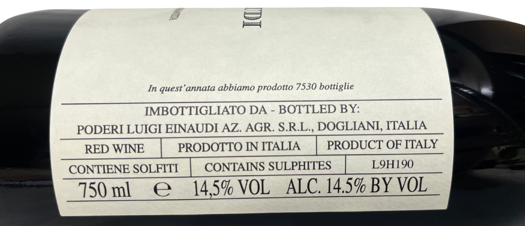 2016 Luigi Einaudi Barolo Bussia