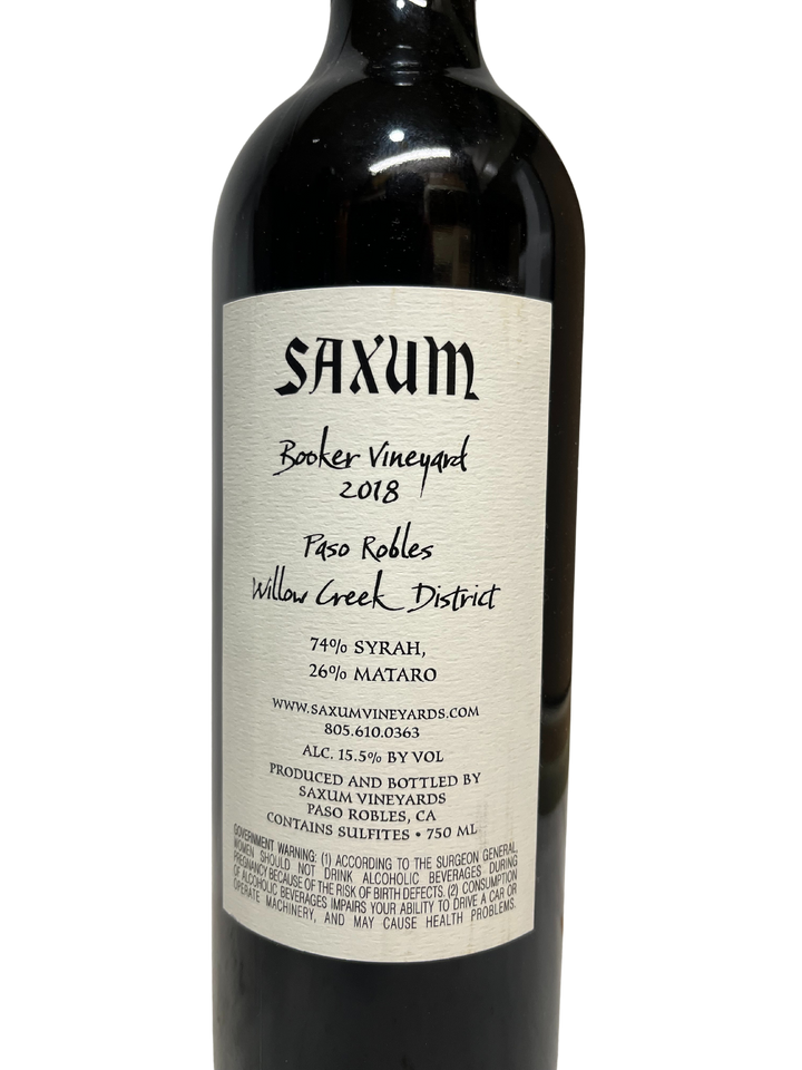 2018 Saxum Booker Vineyard Proprietary Red