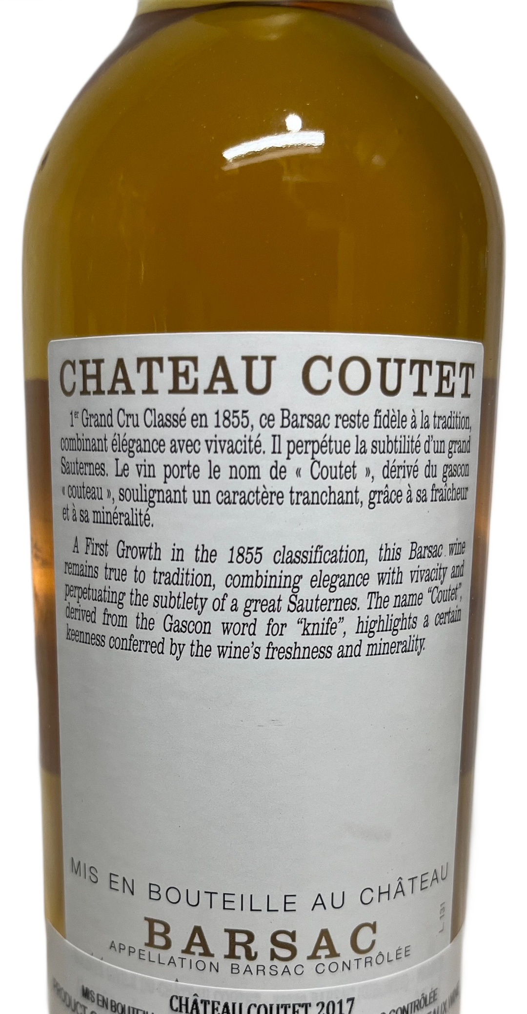 2017 Coutet Barsac Sauternes