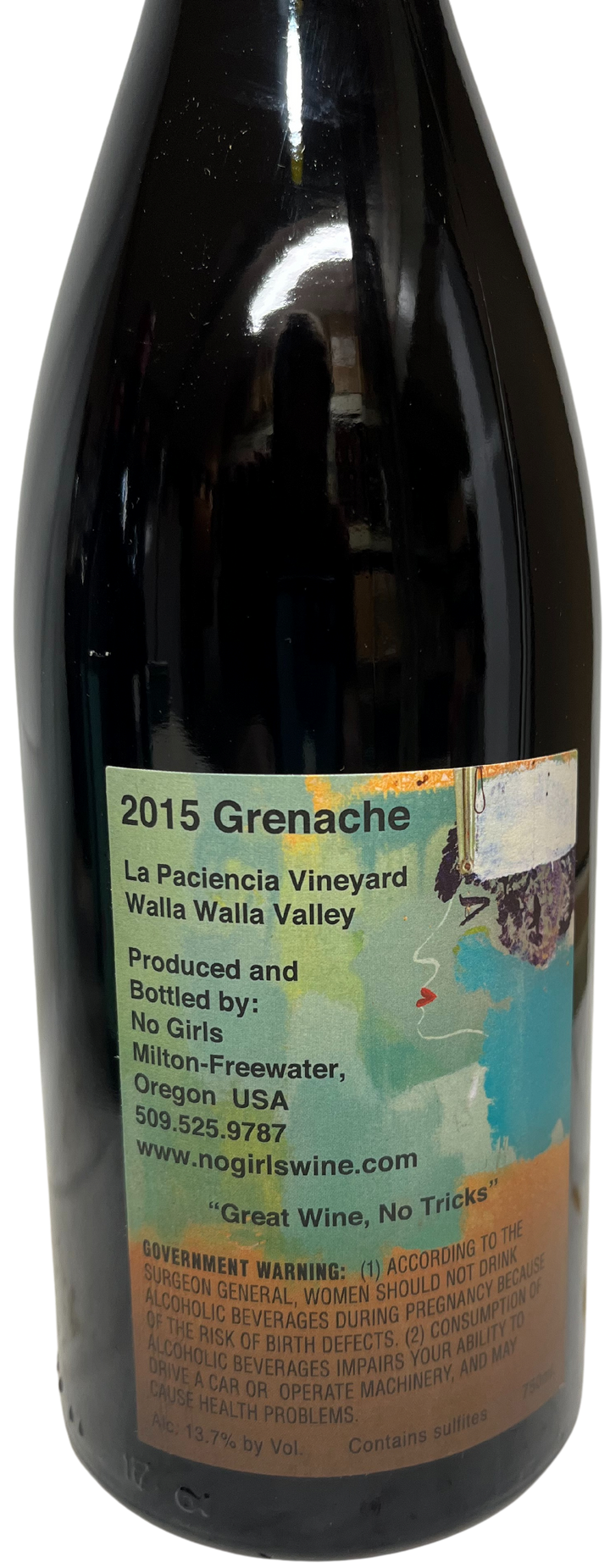 2015 No Girls Wines Grenache La Paciencia Vineyard