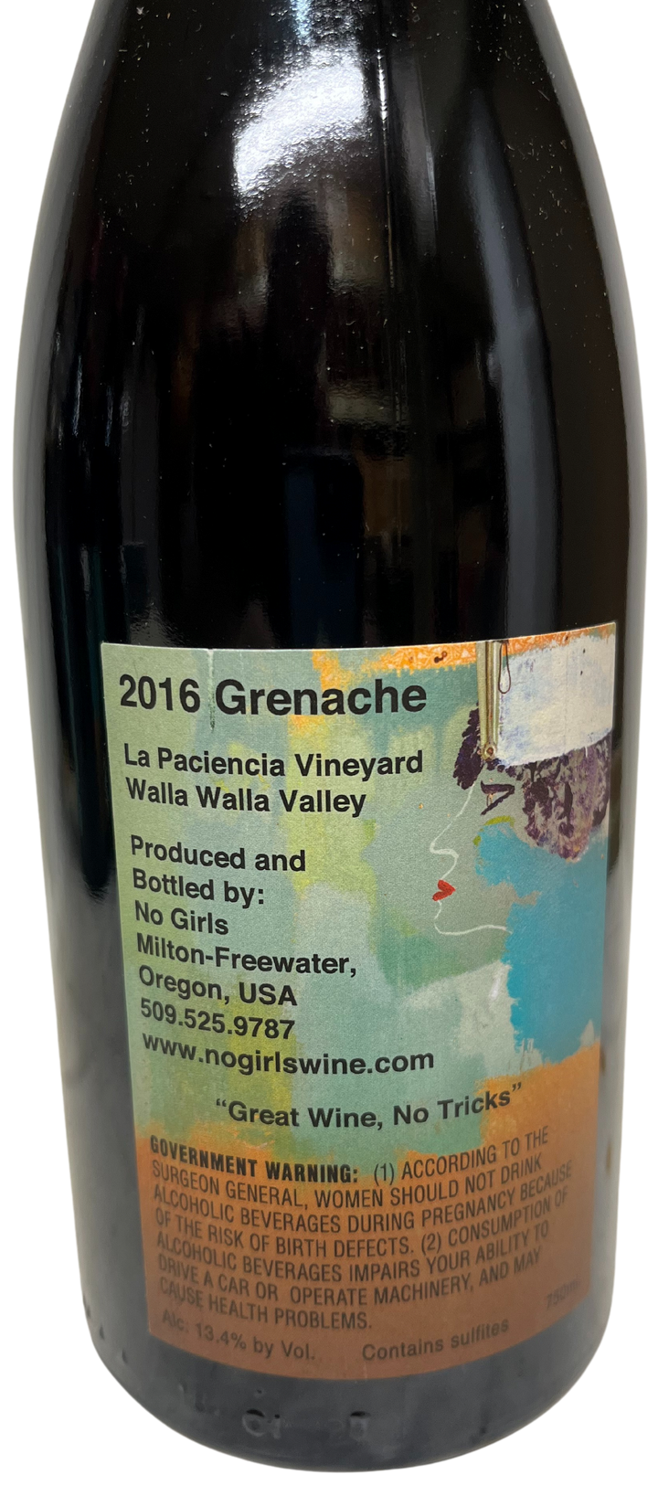 2016 No Girls Wines Grenache La Paciencia Vineyard