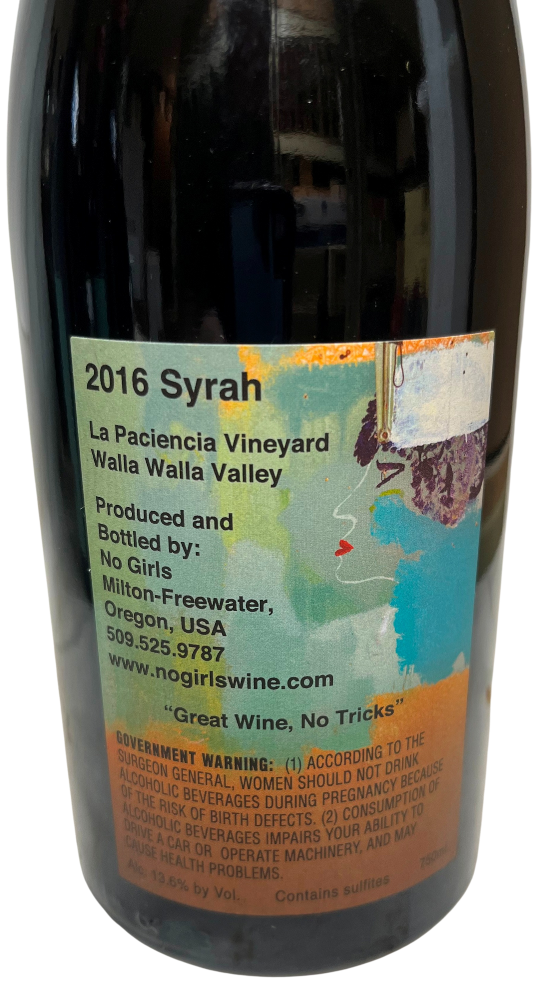 2016 No Girls Syrah La Paciencia Vineyard