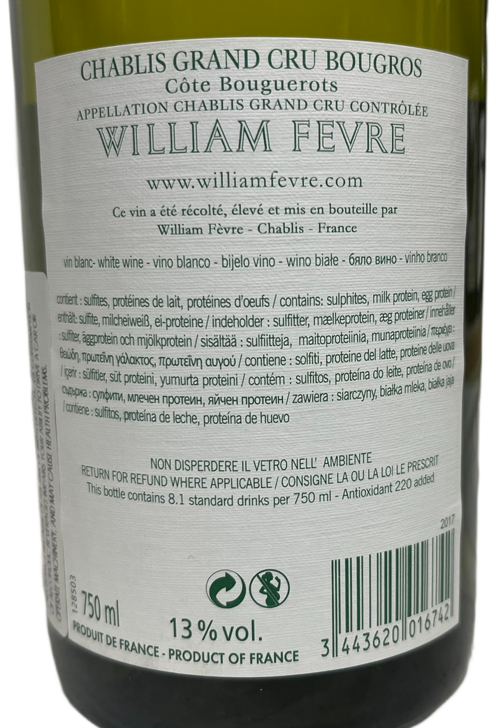 2017 William Fevre Chablis Bougros Cote de Bougeuerots