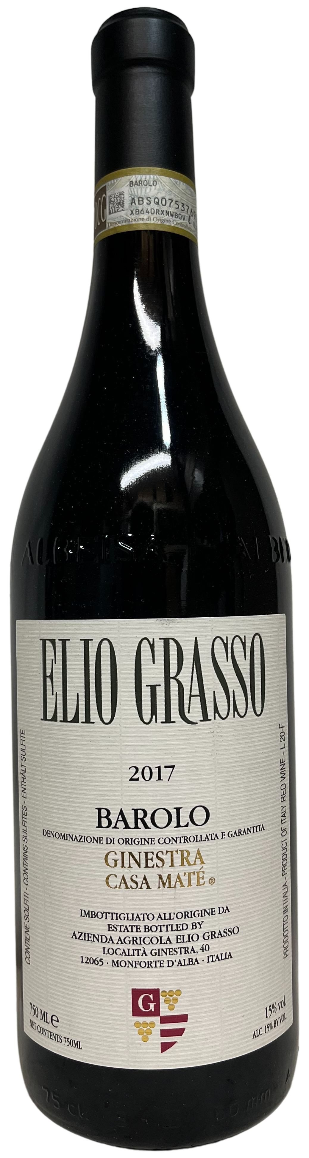 2017 Elio Grasso Barolo Ginestra Vigna Casa Mate